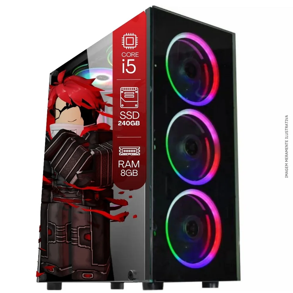 "Computador Gamer Completo Balão.info Intel Core I5 SSD 240GB 8GB Teclado Mouse Mouse Pad E Headset Gamer Monitor 20"" WINDOWS 10 Pro Trial" - view 3