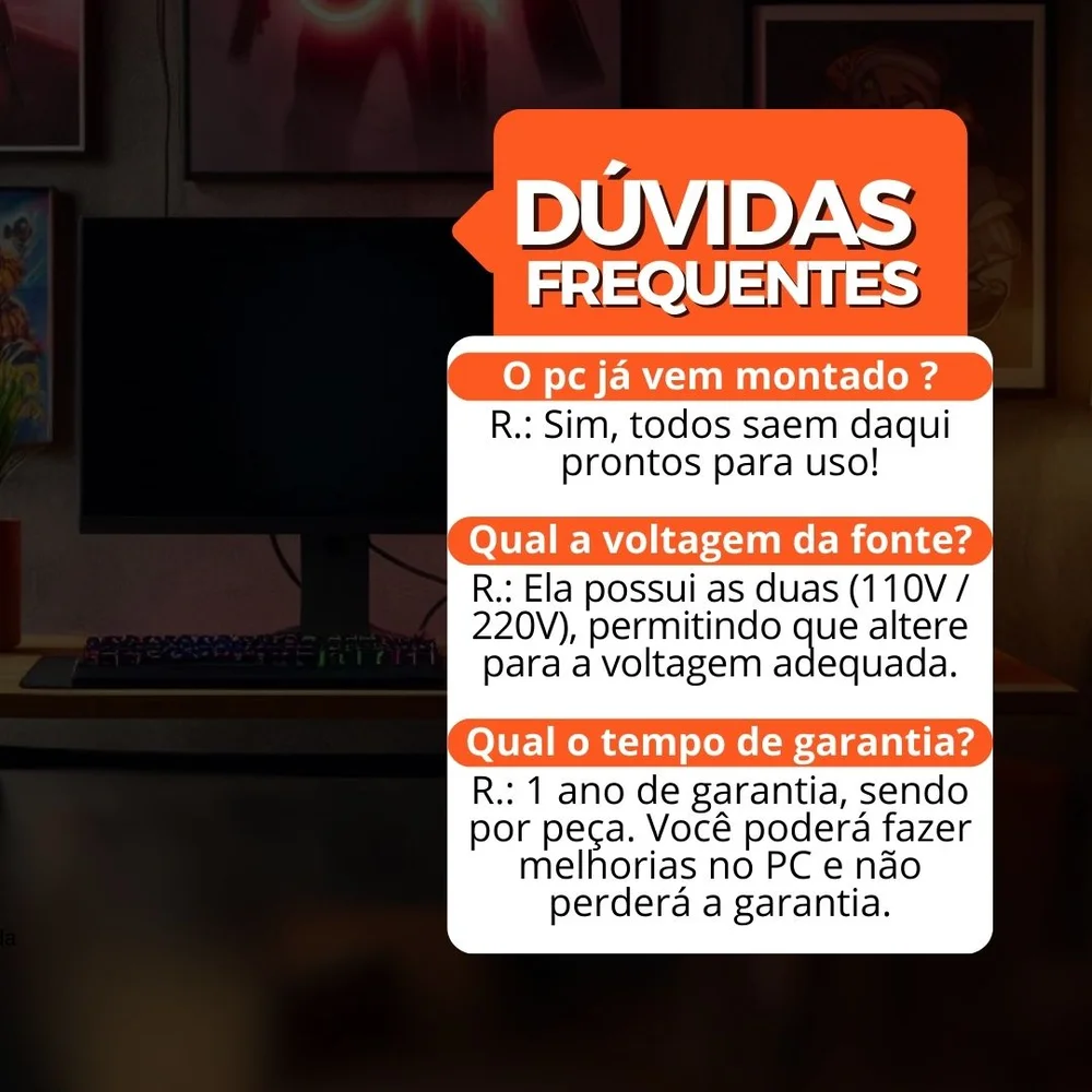 "Computador Gamer Completo Balão.info Intel Core I5 SSD 240GB 8GB Teclado Mouse Mouse Pad E Headset Gamer Monitor 20"" WINDOWS 10 Pro Trial" - view 5
