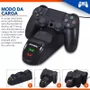 Base Dock Carregador De Controle Ps4 Horizontal Carga Rápida