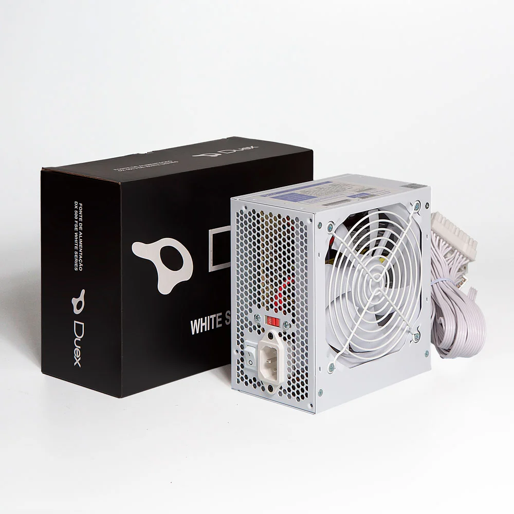 Fonte Duex Dx-500fse White Series 500w Branca C/ Cabo Fonte Duex Dx-500fse White Series 500w Branca C/ Cabo