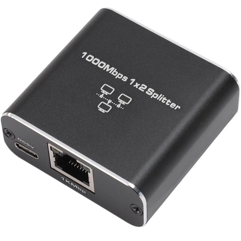 Divisor Ethernet, Divisor Ethernet Gigabit Rj45 1 A 2, Conector De Extensão De Rede De 1000 Mbps Divisor Ethernet, Divisor Ethernet Gigabit Rj45 1 A 2, Conector De Extensão De Rede De 1000 Mbps