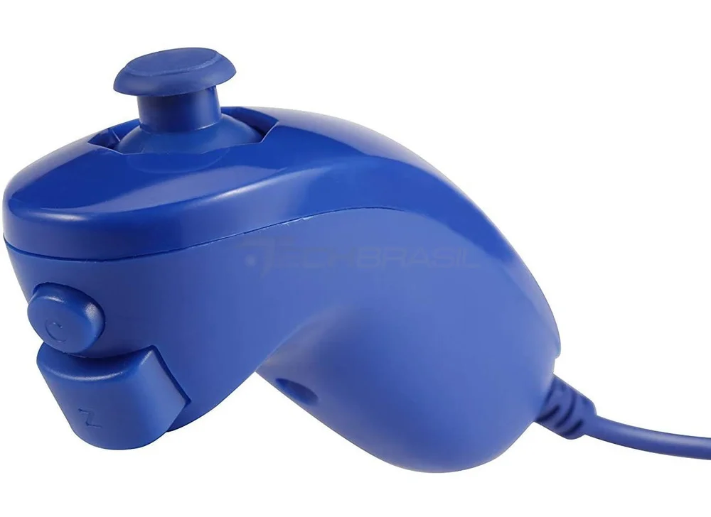 Controle Nunchuk Para Nintendo Wii E Nintendo Wii U Azul Escuro Controle Nunchuk Para Nintendo Wii E Nintendo Wii U Azul Escuro