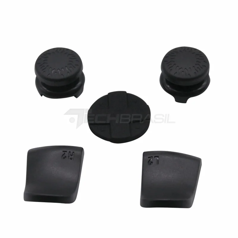 Protetor Botão Extensor Gatilho L2 R2 Controle Playstation 5 Preto Protetor Botão Extensor Gatilho L2 R2 Controle Playstation 5 Preto