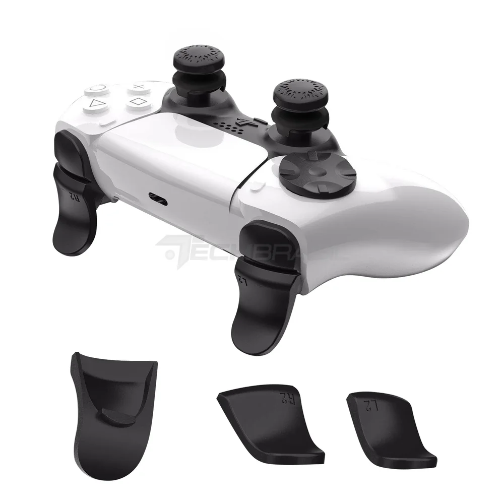Protetor Botão Extensor Gatilho L2 R2 Controle Playstation 5 Preto Protetor Botão Extensor Gatilho L2 R2 Controle Playstation 5 Preto