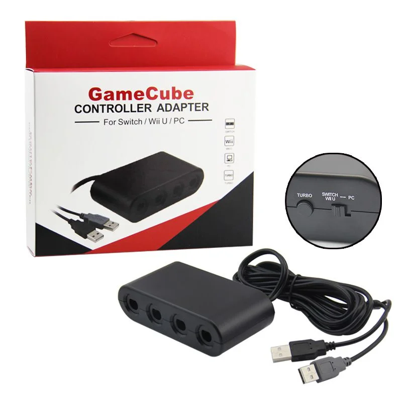 Adaptador De Controle Gamecube Para Nintendo Wii U, Switch E Computador - 4 Portas Adaptador De Controle Gamecube Para Nintendo Wii U, Switch E Computador - 4 Portas