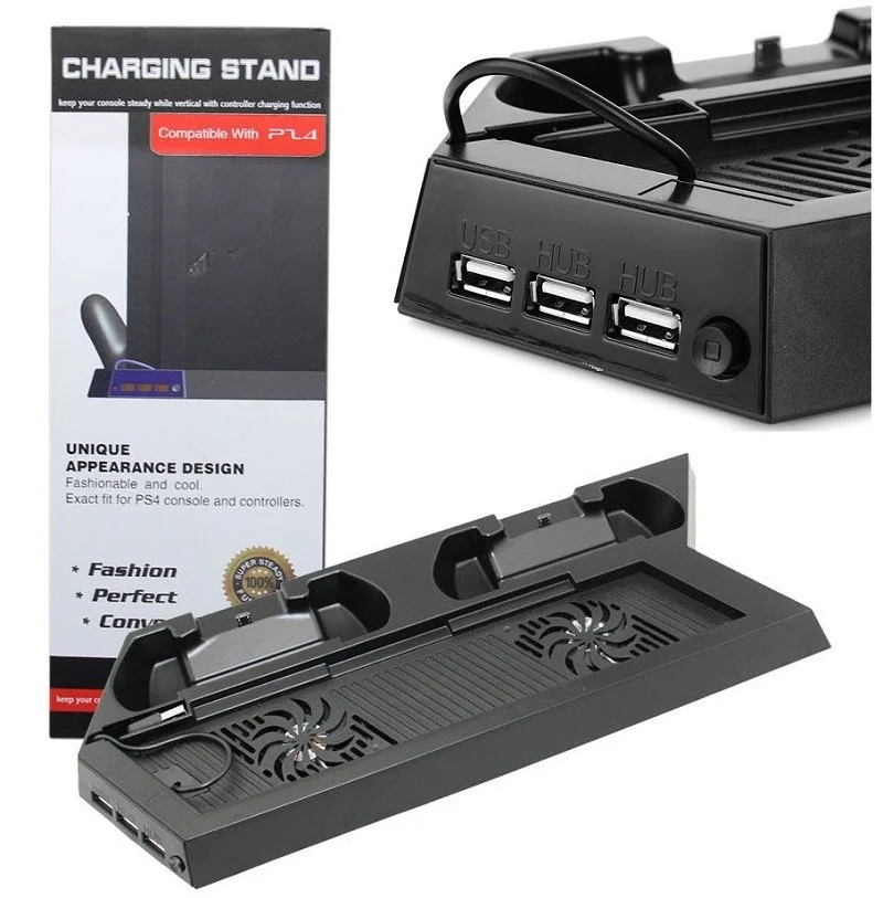 Base Vertical Cooler Para Playstation 4 Fat Carregador 2 Controle Base Vertical Cooler Para Playstation 4 Fat Carregador 2 Controle