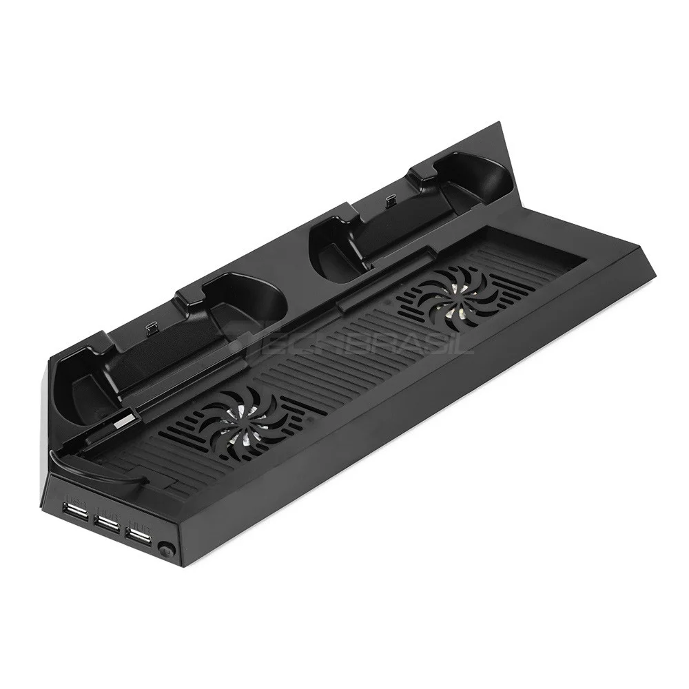 Base Vertical Cooler Para Playstation 4 Fat Carregador 2 Controle Base Vertical Cooler Para Playstation 4 Fat Carregador 2 Controle