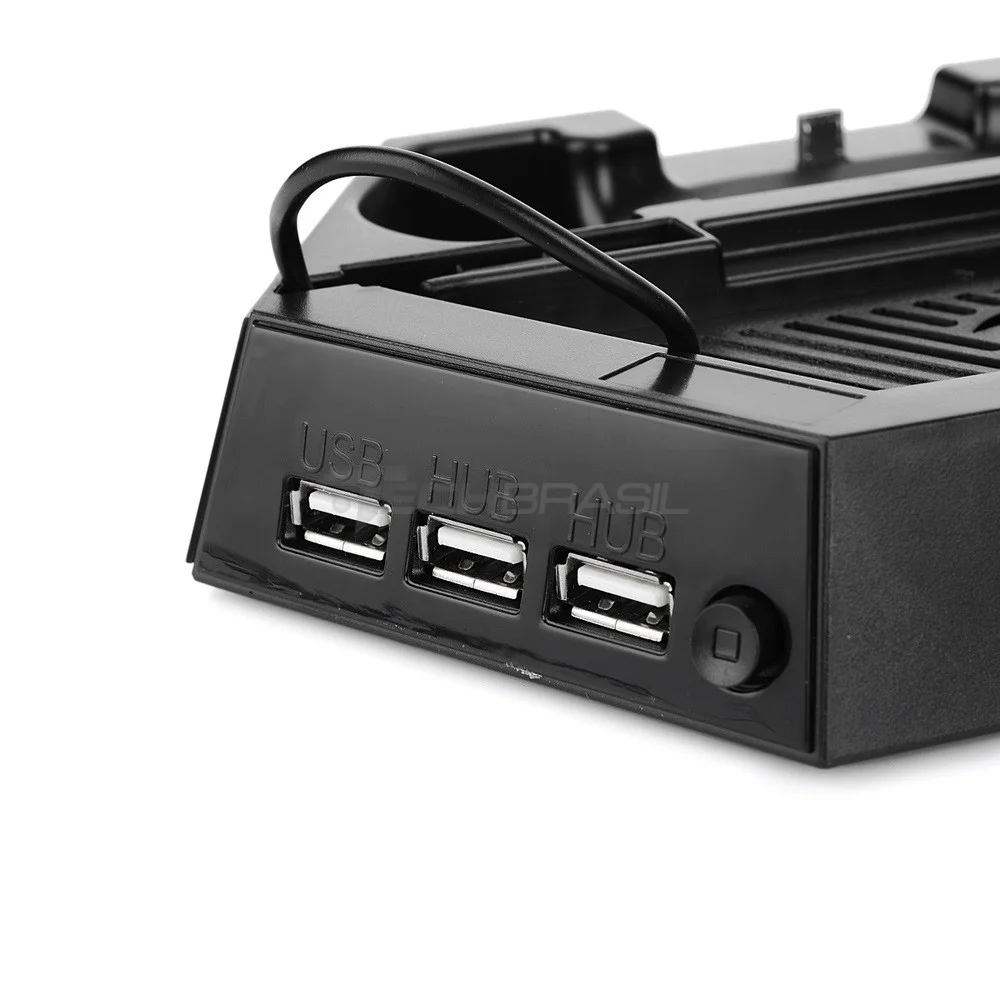 Base Vertical Cooler Para Playstation 4 Fat Carregador 2 Controle Base Vertical Cooler Para Playstation 4 Fat Carregador 2 Controle