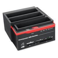 Estação De Ancoragem Usb 3.0 Sata/ide Hdd Com Três Compartimentos Leitor Offline Clone
