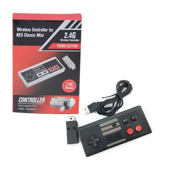 Controle Sem Fio Turbo Classic Mini Nintendo Nes Snes Wii Preto Controle Sem Fio Turbo Classic Mini Nintendo Nes Snes Wii Preto