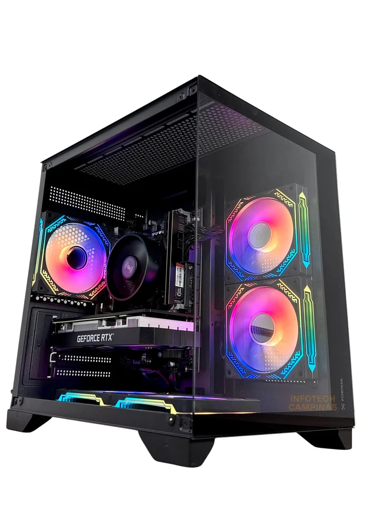 PC Gamer Aquario Preto Infotech | Ryzen 5 5500 | RTX 3050 6GB | 16GB RAM | SSD NVMe 1TB | Windows 11 Pro - view 4