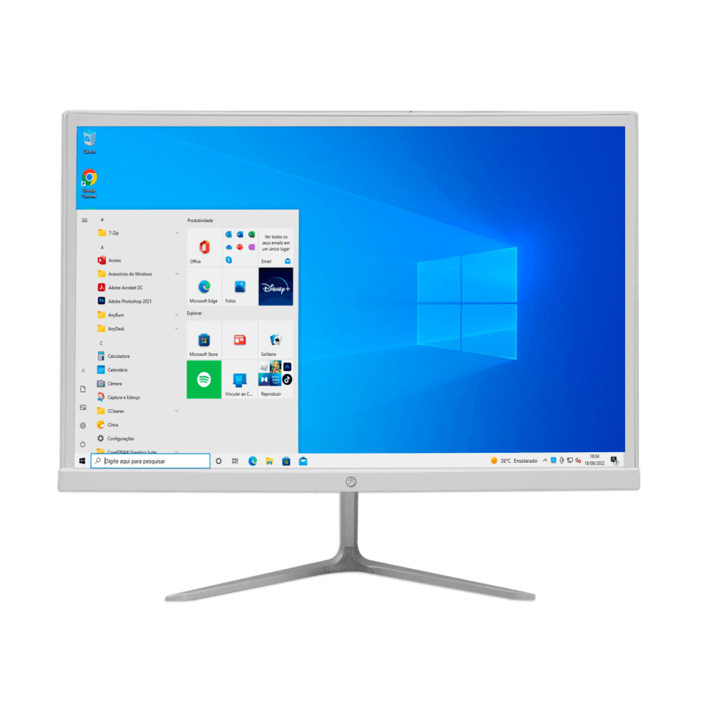 Computador All In One I7 8GB Ram SSD 240GB Tela 19 Hd Wifi - Branco em Campinas - foto 4