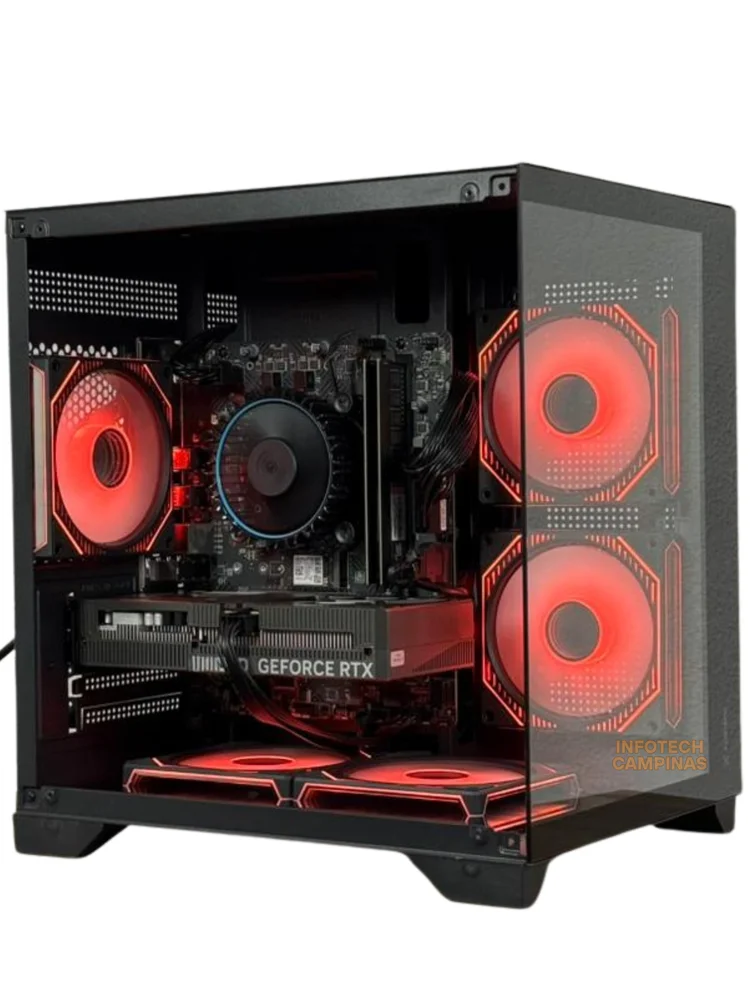 Computador PC Gamer Aquario Preto RTX 3060 12gb | Intel I5 12400 | 32gb Ram | SSD Nvme 1TB | Win11 Pro Pronto Para Uso - view 2
