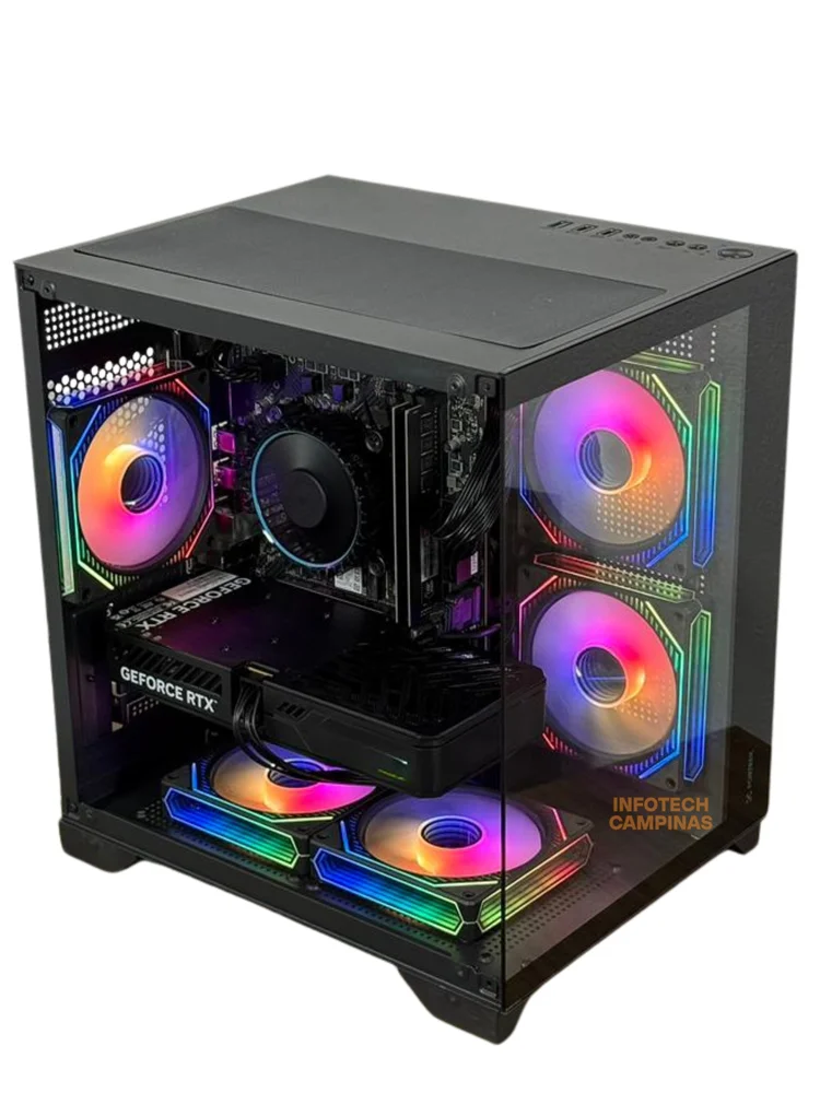 Computador PC Gamer Aquario Preto RTX 3060 12gb | Intel I5 12400 | 32gb Ram | SSD Nvme 1TB | Win11 Pro Pronto Para Uso - view 3