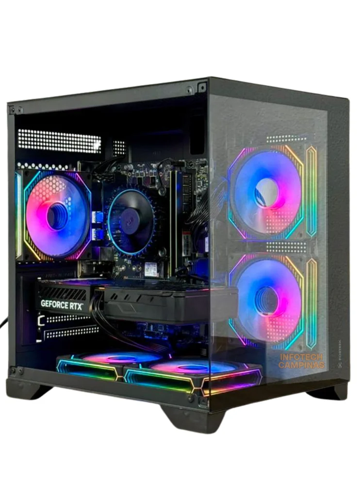 Computador PC Gamer Aquario Preto RTX 3060 12gb | Intel I5 12400 | 32gb Ram | SSD Nvme 1TB | Win11 Pro Pronto Para Uso - view 4