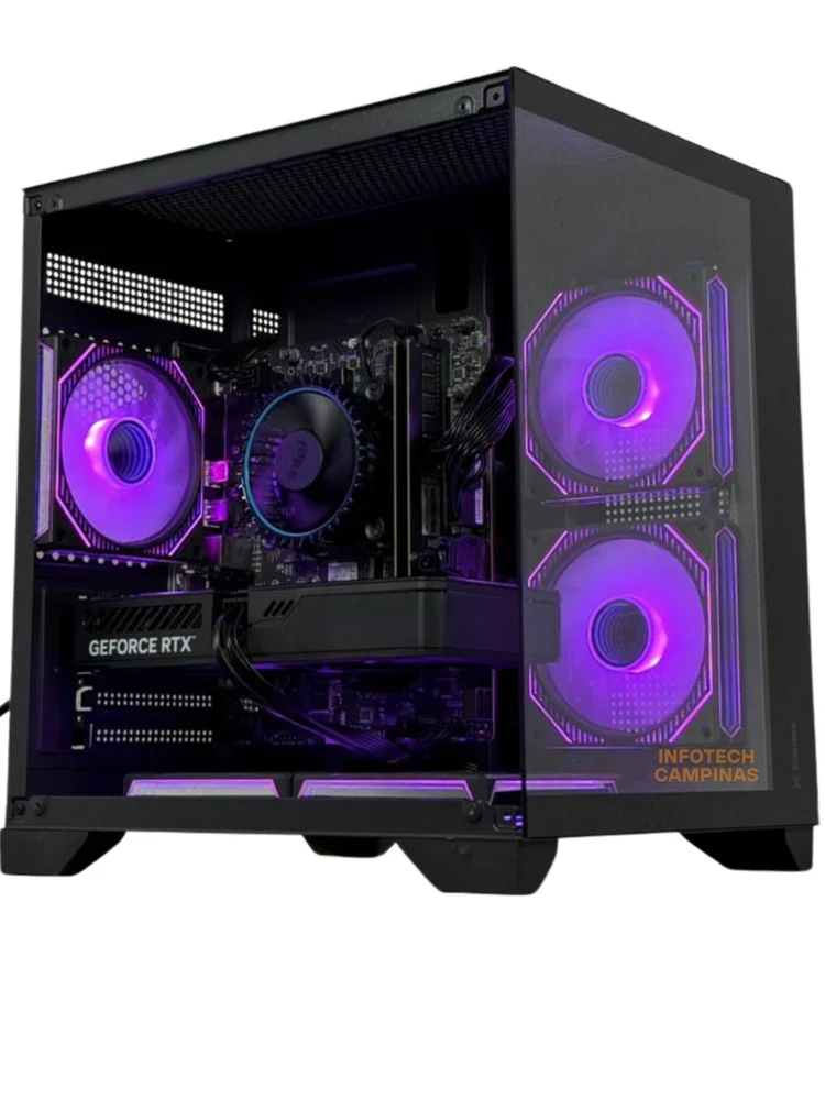 Computador PC Gamer Aquario Preto RTX 3060 12gb | Intel I5 12400 | 32gb Ram | SSD Nvme 1TB | Win11 Pro Pronto Para Uso - view 5