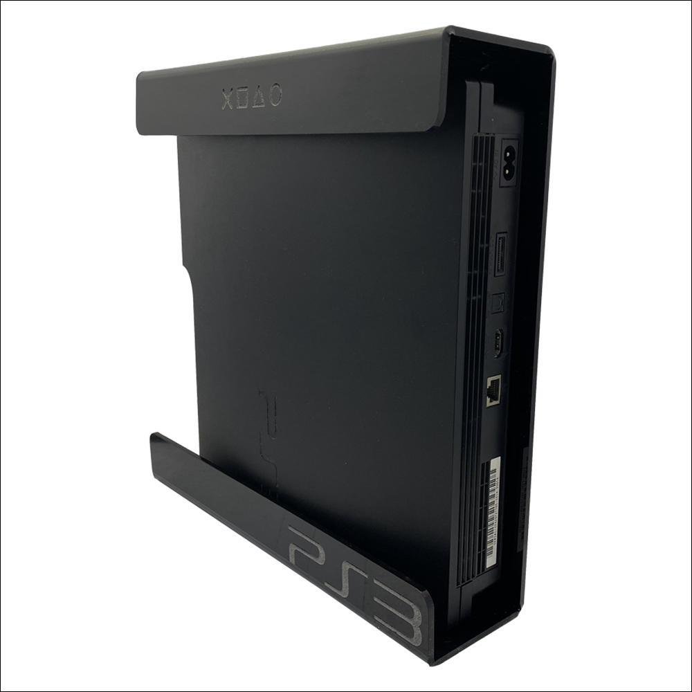 Suporte Parede Console Playstation 3 Super Slim - Ps3 Super Slim - Material Acrílico Preto