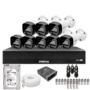 Kit 8 Câmeras Intelbras 1220b Full Color  Dvr Mhdx 1016-c Intelbras Com Detecção De Movimentos Hd 2TB