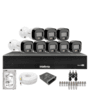 Kit 8 Câmeras Intelbras 3220b Full Color Com Áudio Dvr Mhdx 1016-c Intelbras Com Detecção De Movimentos Hd 2TB