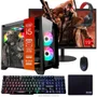 Computador PC Gamer Completo Tob Intel Core I5 SSD 240GB 8GB Gabinete Aquário Teclado Mouse Mouse Pad E Headset Gamer Monitor 19" WINDOWS 10 Pro Trial