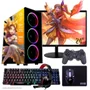 Computador PC Gamer Completo Tob Intel Core I7 SSD 240GB 16gb Teclado Mouse Mouse Pad E Headset Gamer Joystick Monitor 23" WINDOWS 10 Pro Trial