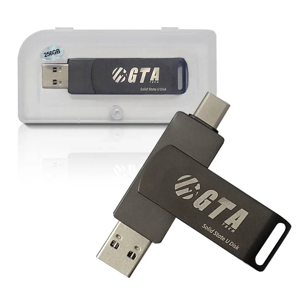 SSD Externo  256gb 400mb/s Leit - 400mb/s Grav Usb3.0/tipoc SSDpt256gbdual Gta Tech - view 2