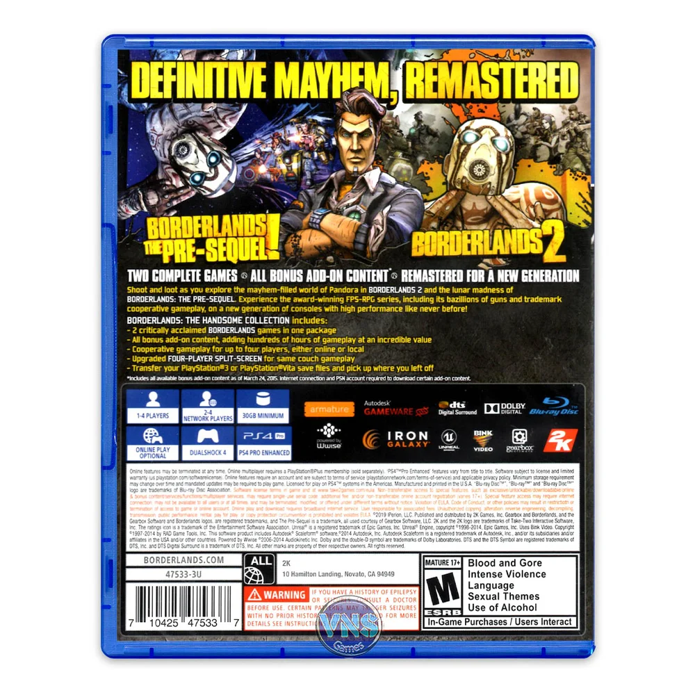 Borderlands The Handsome Collection - Ps4 - Mídia Física Borderlands The Handsome Collection - Ps4 - Mídia Física