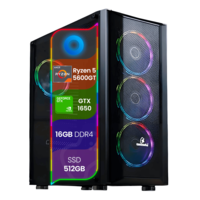 PC Gamer Top Concórdia Processador Ryzen 5 5600gt 16gb SSD 512gb Placa 1650 Fonte De 600w