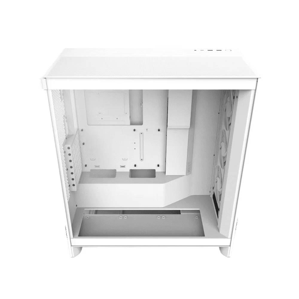 Gabinete Gamer Nzxt H7 Flow RGB Lateral Vidro Temperado E-atx/atx/micro-atx/mini-itx Branco - Cm-