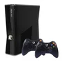 Microsoft XBOX 360 Slim 4gb Standard Cor Matte Black 2 Controles + 3 Jogos