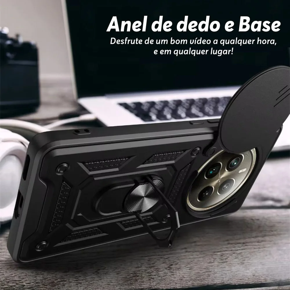 Capa Capinha Case Para Realme 12 Pro Plus - Protetora Resistente Anti Impacto Queda Armadura Militar Cor:preto