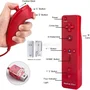 Controle Wii Remote Plus + Nunchuk Para Nintendo Wii E Wii U Vermelho