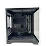 Gabinete Gamer Ktrok Cubo Preto Aquario Lateral Frente Vidro