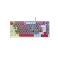 Teclado Mecanico 75% PCyes Kirin White Ghost - Switch Red - LED Rainbow - Ptkrwg75rd