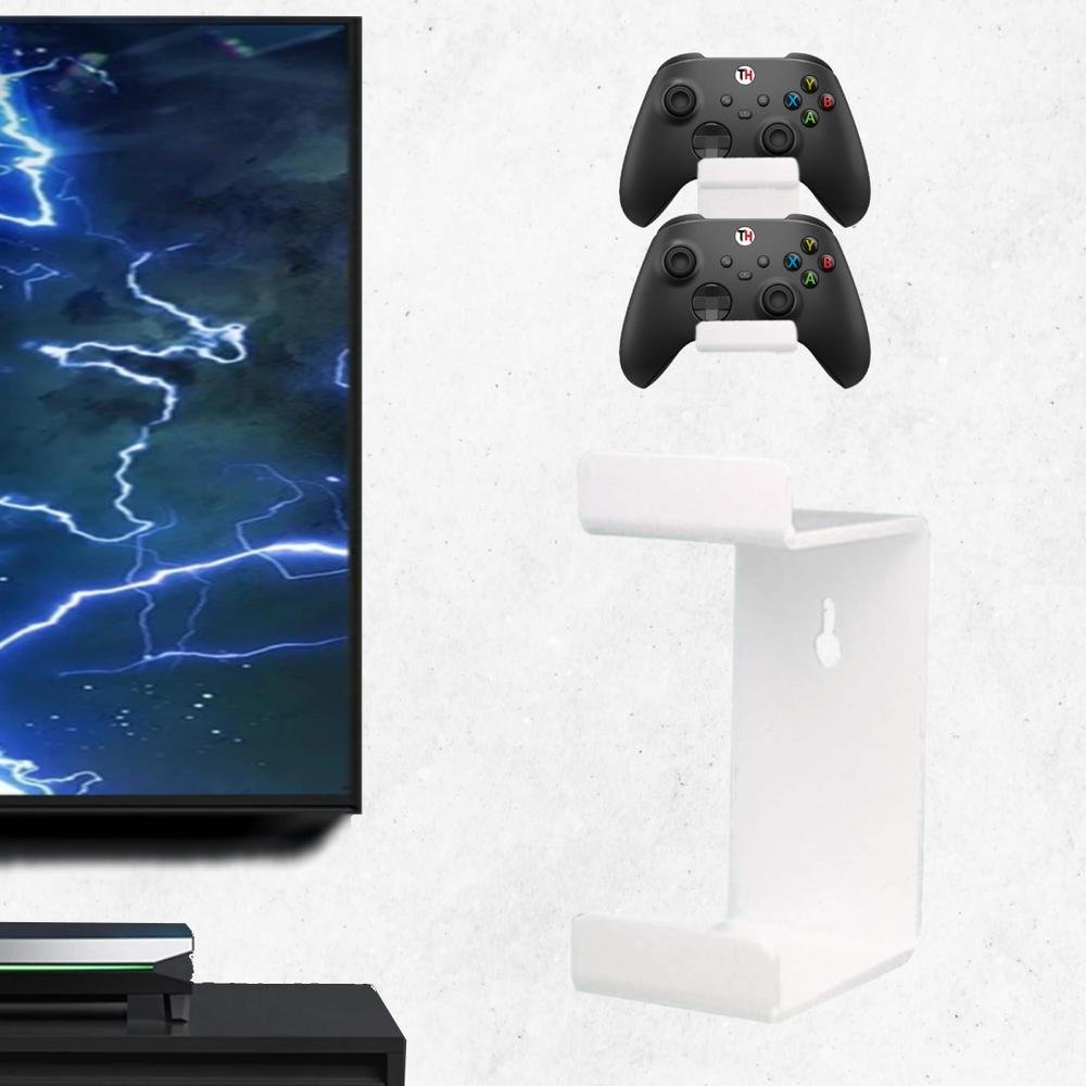 Suporte P/ Fone De Ouvido Headset E Controle XBOX De Parede Cor Branco