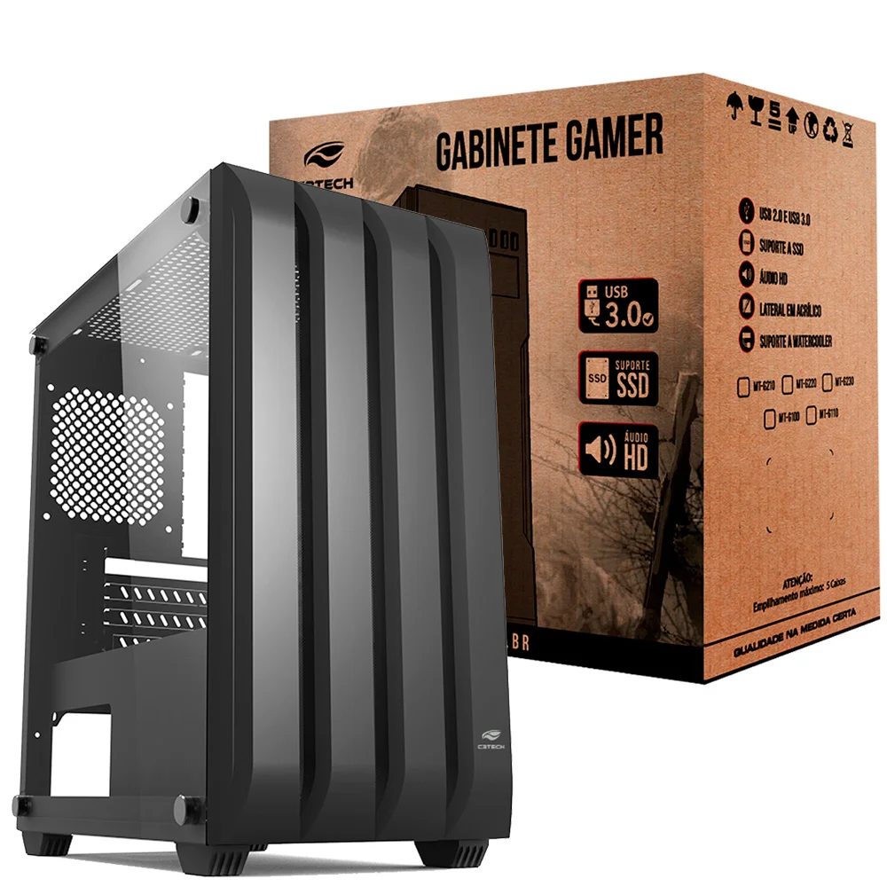 Gabinete Gamer C3tech Mt-g100bk Sem Fonte Preto Gabinete Gamer C3tech Mt-g100bk Sem Fonte Preto