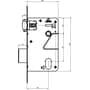 Fechadura Rolete Roseta Redonda  F-5600/20 Bl 55mm Bronze Latonado Aliança