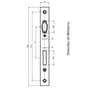 Fechadura Rolete Roseta Redonda  F-5600/20 Bl 55mm Bronze Latonado Aliança