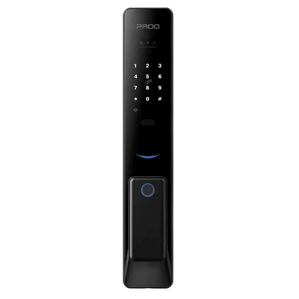 Fechadura Digital Pado Fde-800, Com Reconhecimento Facial, Biometria, Tag E Chave Alta Segurança