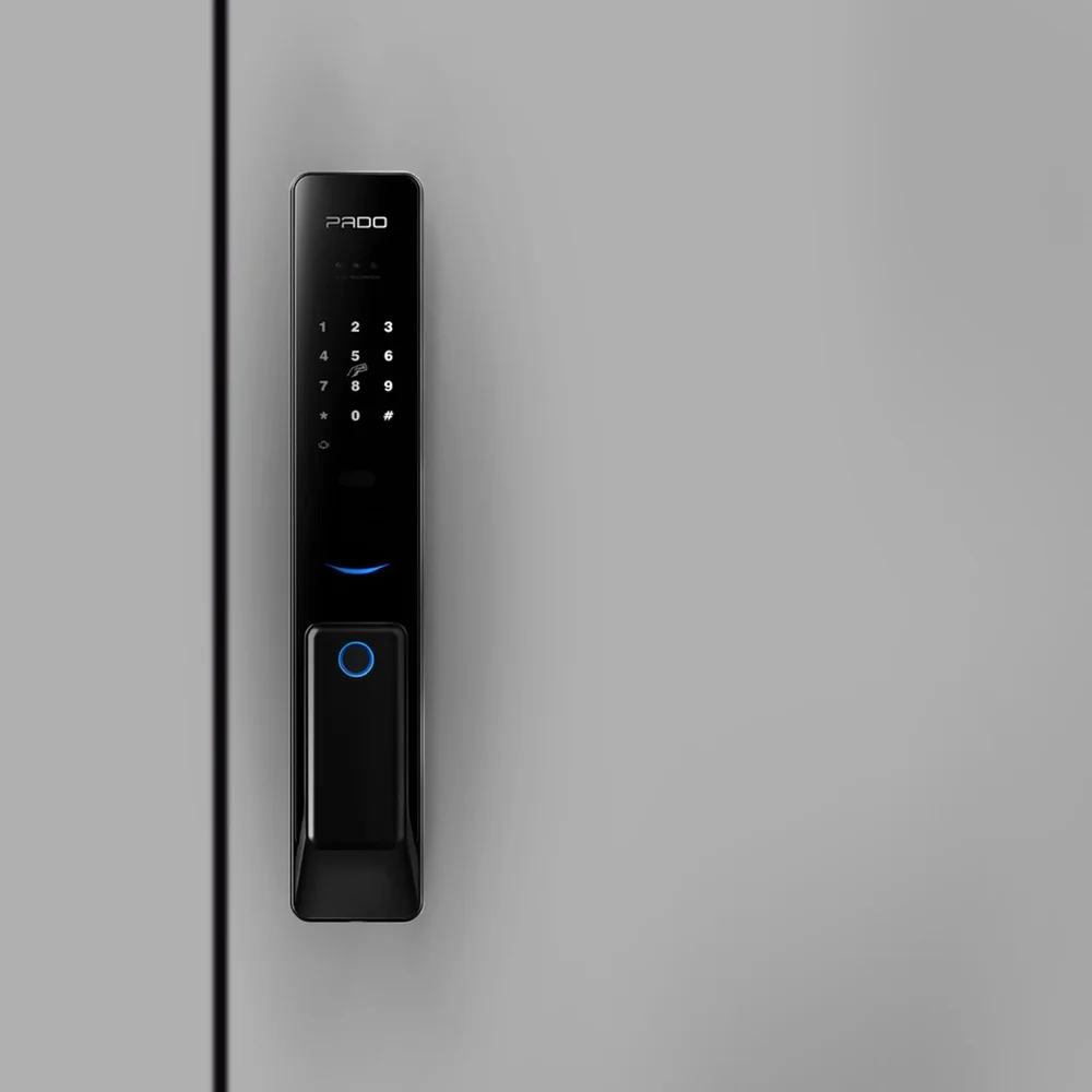 Fechadura Digital Pado Fde-800, Com Reconhecimento Facial, Biometria, Tag E Chave Alta Segurança