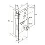 Fechadura Barra Externa 940-55pe Ecoinox Rq2 Ixe Inox Escovado 55mm Pado