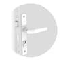 Fechadura Popline Perfil Estreito Externa 20mm Branca (20x53 Py45) Soprano