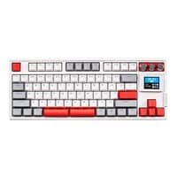Teclado Gamer Mecanico Skyloong Gk87 Pro Grey White Red, Switch Ktt Red, 3 Modos, RGB, Hot Swap, 4000mah, Branco U Unica Unica