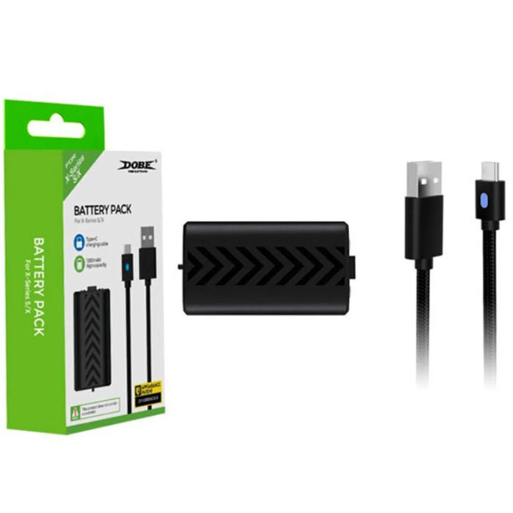 Bateria Recarregável + Cabo Usb C Preto XBOX Series S X