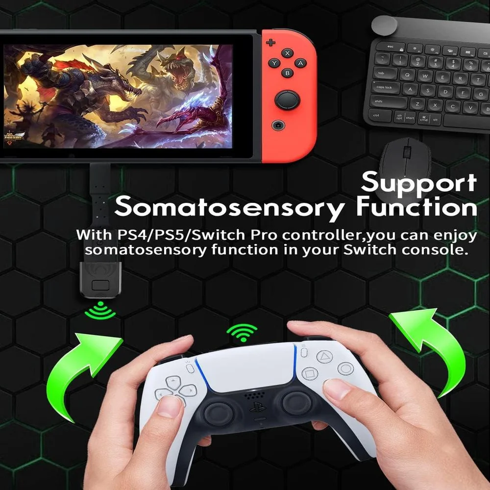 Adaptador De Controles Sem Fio Para Nintendo Switch PC Steam Adaptador De Controles Sem Fio Para Nintendo Switch PC Steam