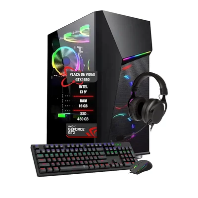 ゲーミングPC/core i3/500GB/GTXグラボ/MS Office搭載 KaBuM Aperte o K e evolua em Tecnologia e Games