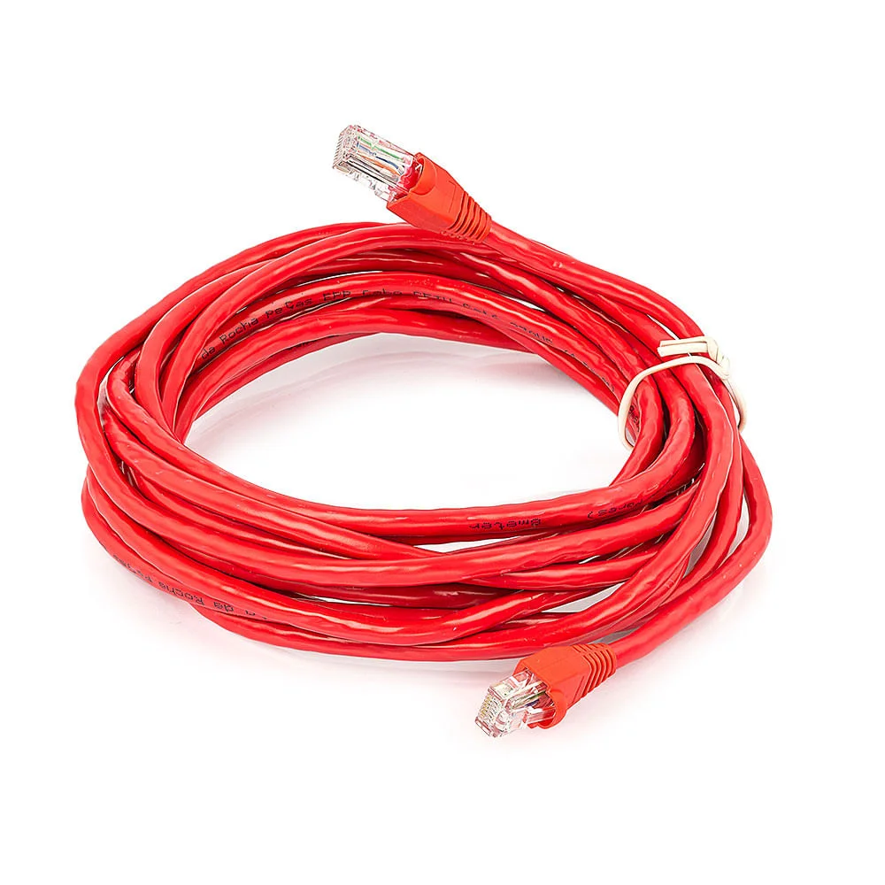 Cabo De Rede Patch Cord Cat5e Montado Vermelho - 85 Metros