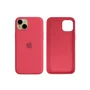 Capa Capinha Case Silicone Cover Premium Aveludada Camurça Com Logo Compatível Iphone 15 Plus Vermelho