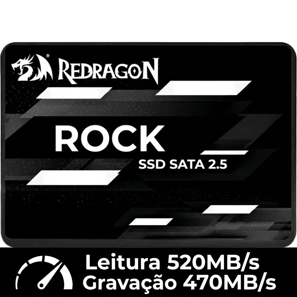 SSD Gamer Redragon Rock 120GB Sata 3 Leitura 520mb/s Gravação 470mb/s Gd-310