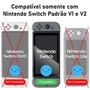 Case Nintendo Switch V1 V2 Luigi + 4 Grips + Película Vidro